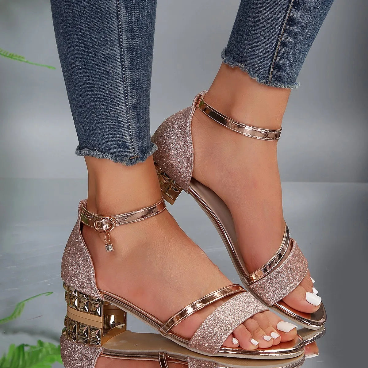 Elise | Women's Orthopedic Ankle Strap Block Heel Shoes