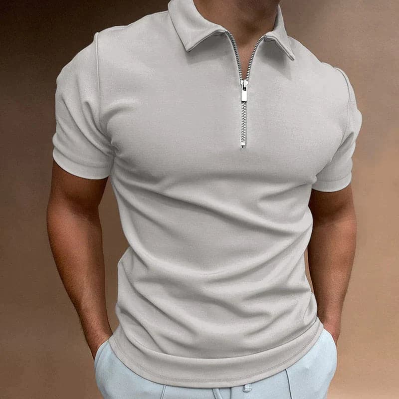 Julian | Men's Slim-Fit Zip Neck Polo Shirt