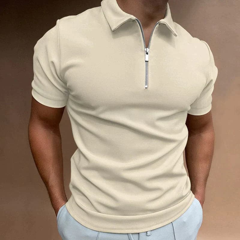 Julian | Men's Slim-Fit Zip Neck Polo Shirt