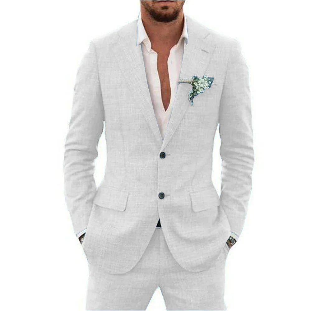 Lucian | Men's Linen Blend Tailored Suit Set