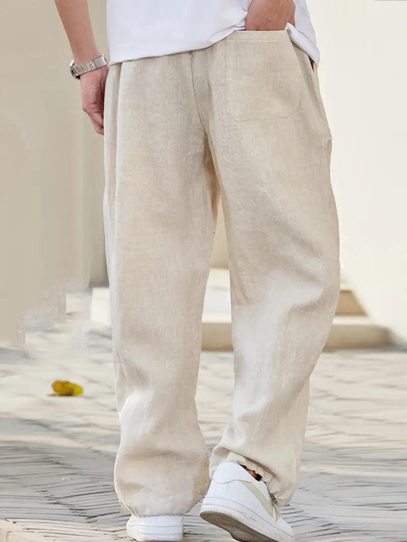 Luca | Men's Relaxed Linen Drawstring Waist Trousers