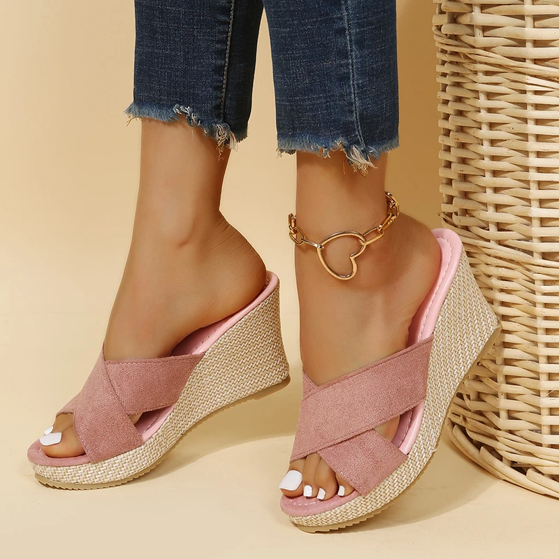 Freya | Women's Cross Strap Platform Sandals