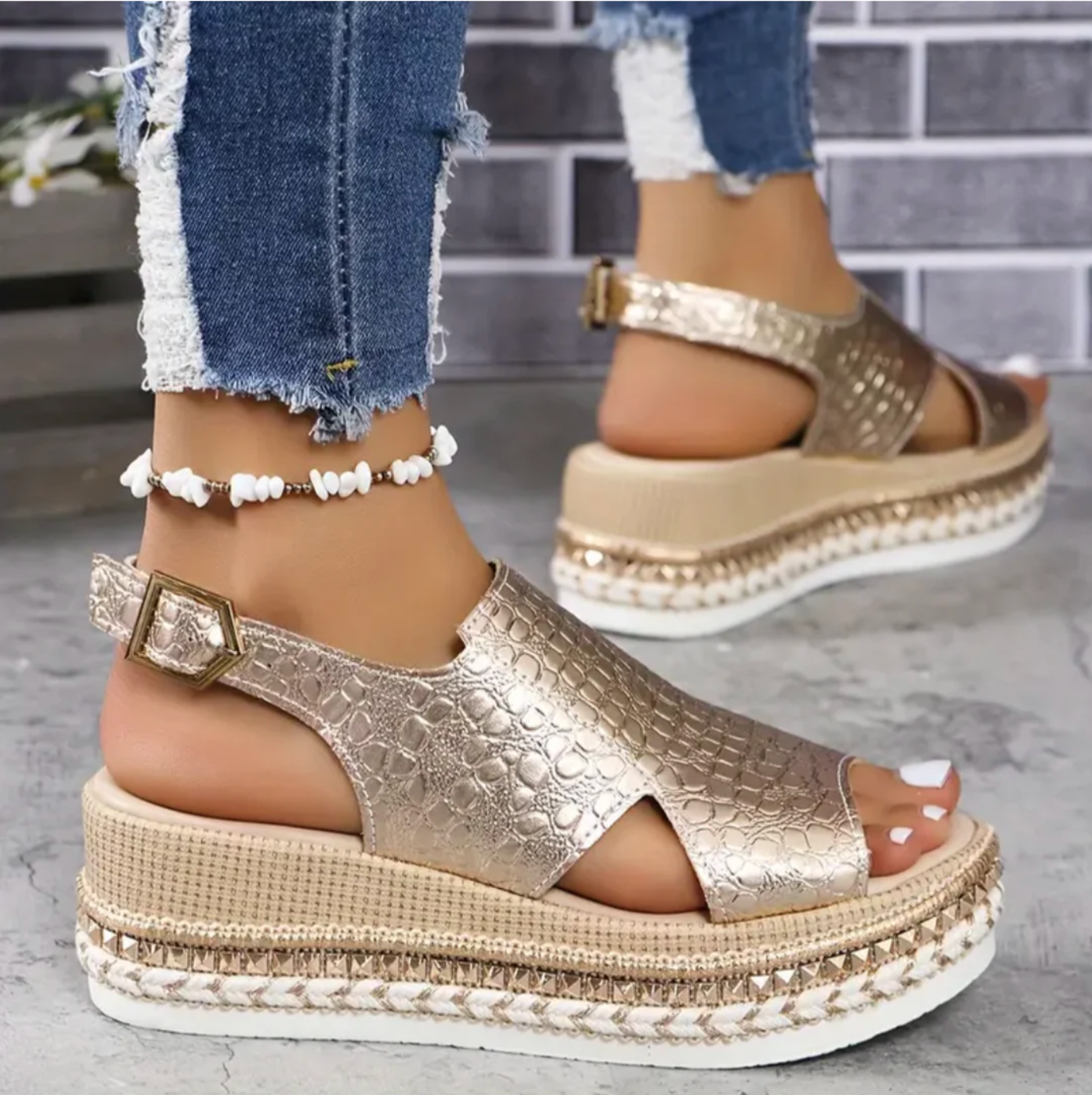 Aria | Women's Orthopedic Slingback Wedge Heel Sandals