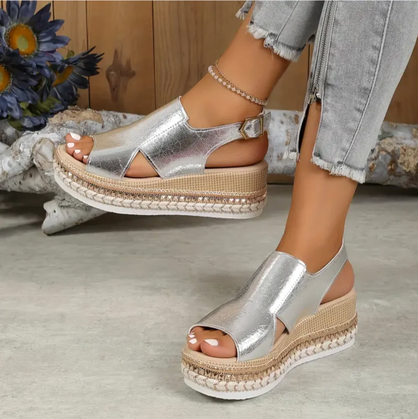 Velmira | Women's Orthopedic Slingback Wedge Heel Sandals