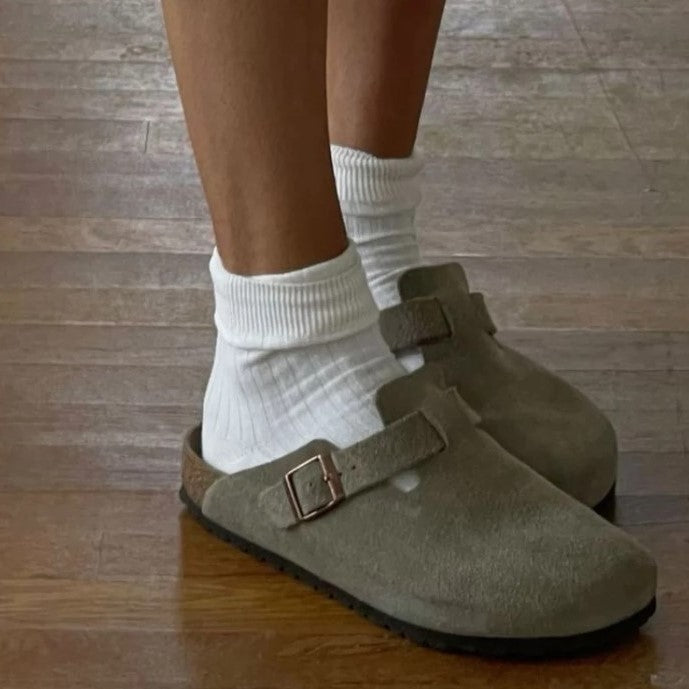 Elise | Women's Closed Toe Buckle Strap Clogs