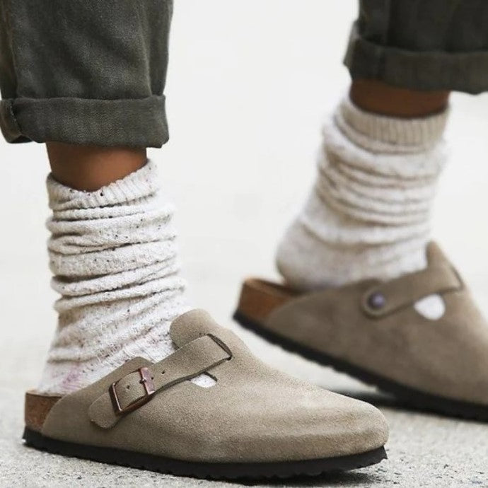 Elise | Women's Closed Toe Buckle Strap Clogs
