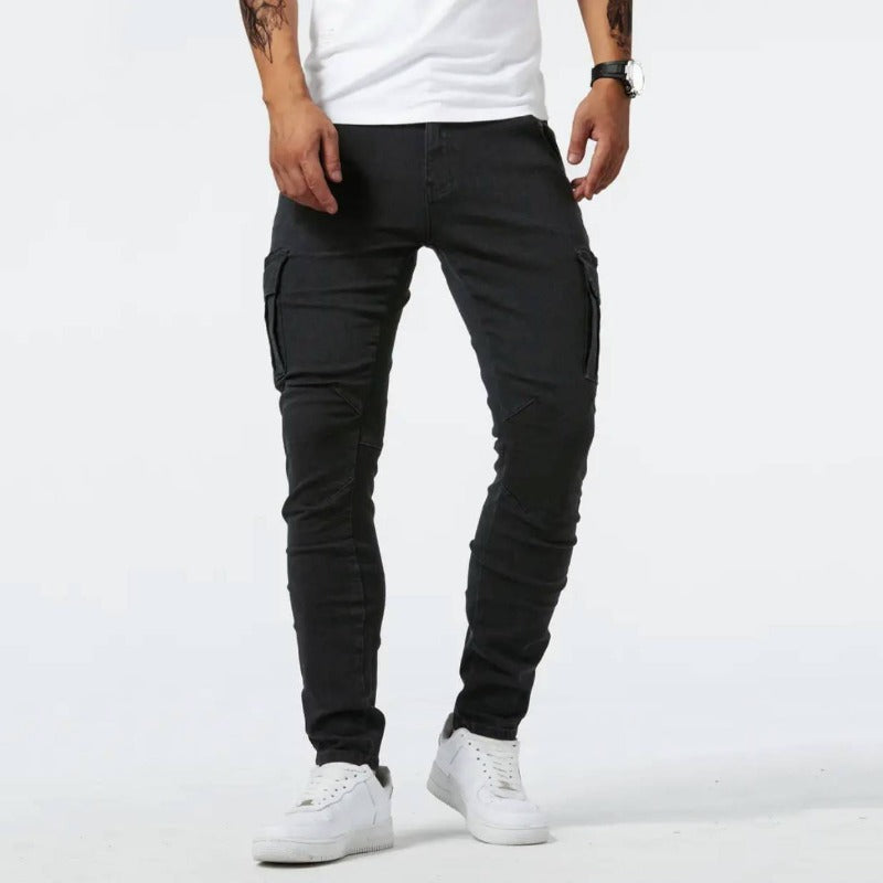Noah | Men's Slim Fit Stretch Cargo Denim Jeans