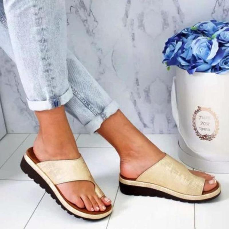 Elena | Women's Orthopedic Cross Strap Slide Sandals