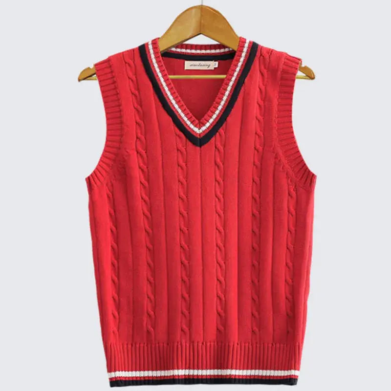 Mateo | Men's V-Neck Cable Knit Sweater Vest