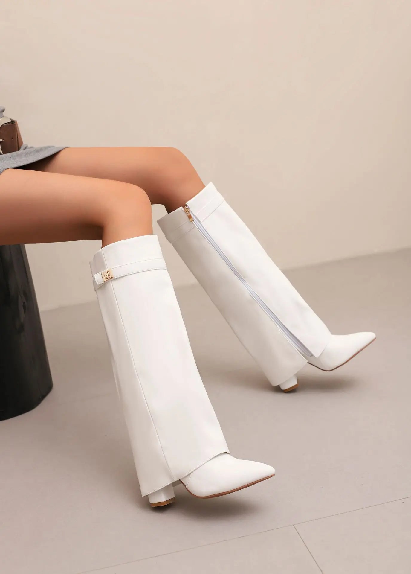 Sienna | Women's Suede Tall Block Heel Boots