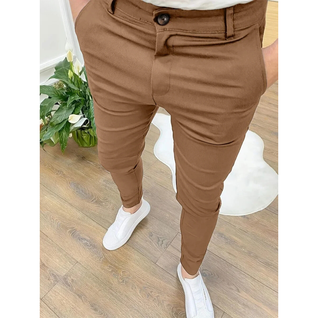 Leo | Men's Modern Slim Stretch Fit Trousers