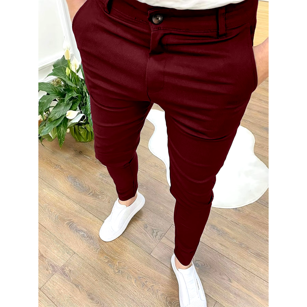 Leo | Men's Modern Slim Stretch Fit Trousers