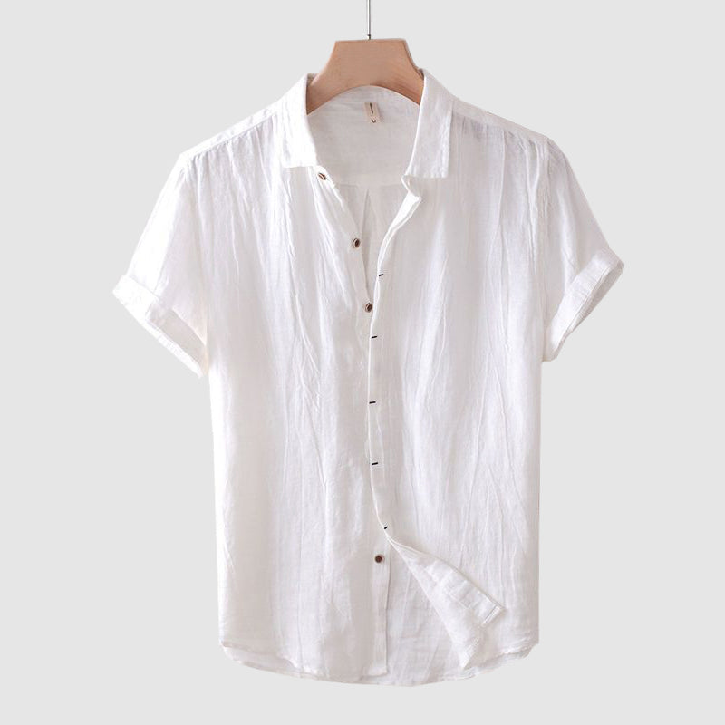 Theo | Men's Lightweight Textured Linen Casual Shirt