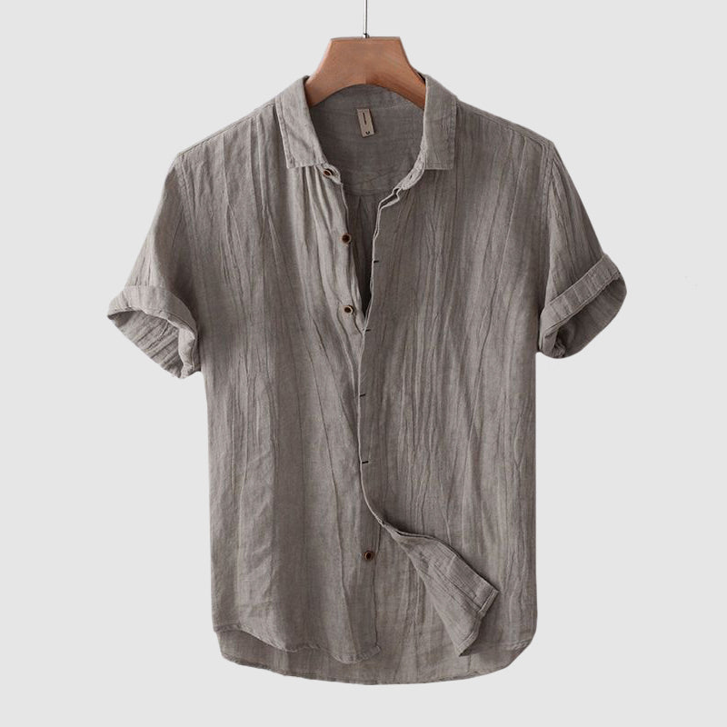 Theo | Men's Lightweight Textured Linen Casual Shirt