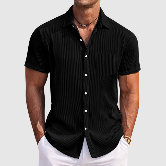 Zayden | Men's Lightweight Striped Summer Button Shirt