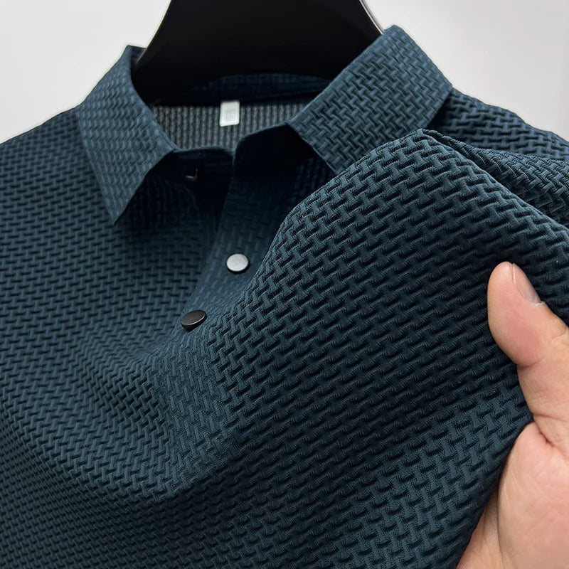 Ronan | Men's Textured Knit Polo Shirt