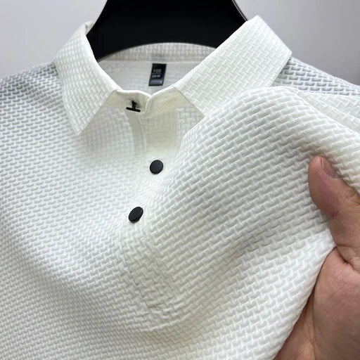 Ronan | Men's Textured Knit Polo Shirt
