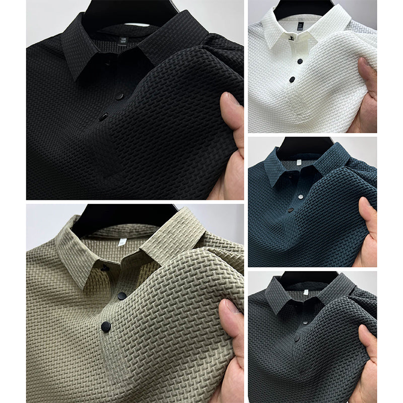 Ronan | Men's Textured Knit Polo Shirt