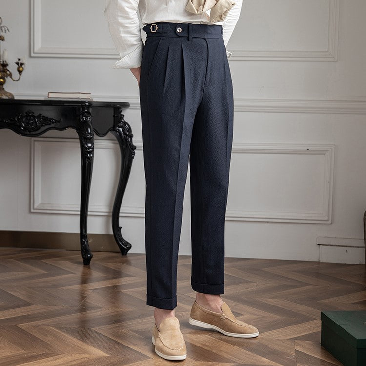 Hector | Men's Pleated High Rise Tailored Pants