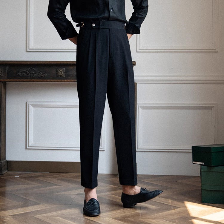 Hector | Men's Pleated High Rise Tailored Pants