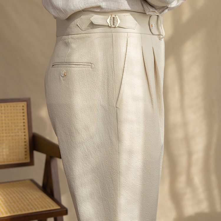 Hector | Men's Pleated High Rise Tailored Pants