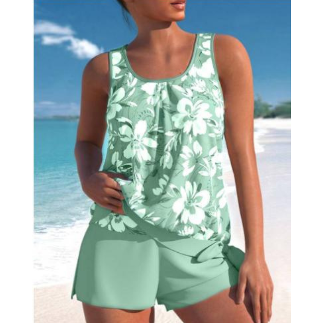 Daisy | Women's Floral Sleeveless Tankini Swim Set