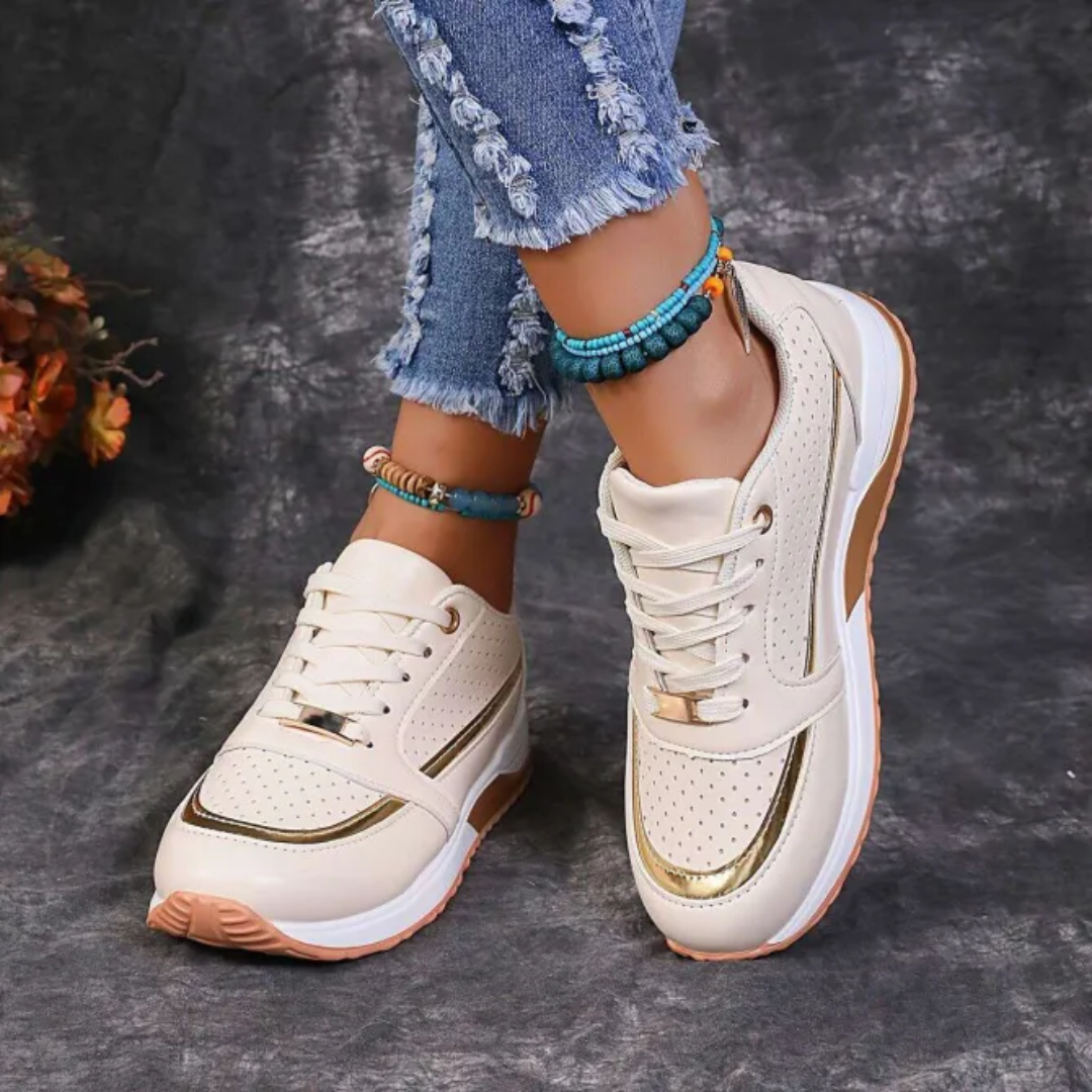 Mira | Women's Perforated Platform Casual Sneakers