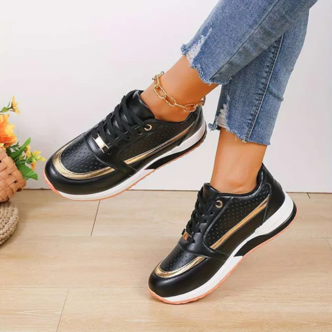 Nina | Women's Perforated Platform Style Sneakers