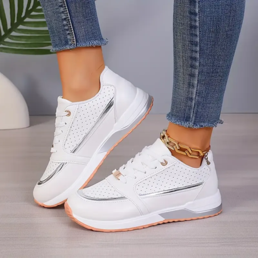 Nina | Women's Perforated Platform Style Sneakers