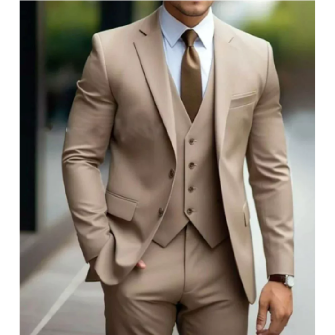 Victor | Men's Slim-Fit Three-Piece Formal Suit