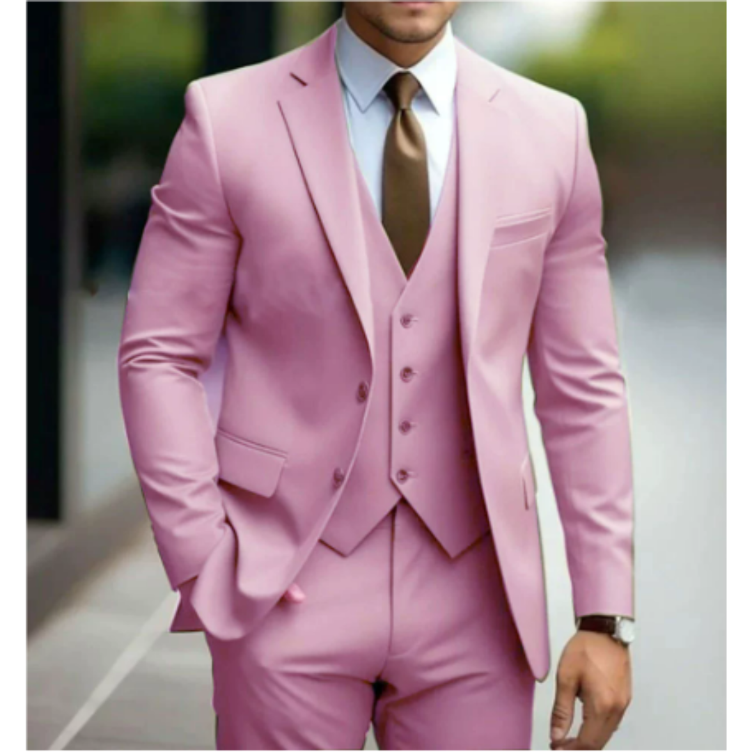 Victor | Men's Slim-Fit Three-Piece Formal Suit