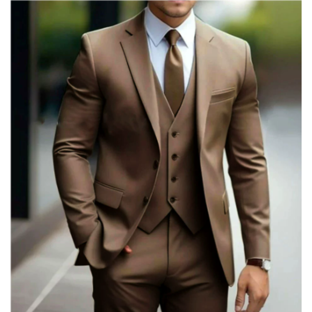 Victor | Men's Slim-Fit Three-Piece Formal Suit