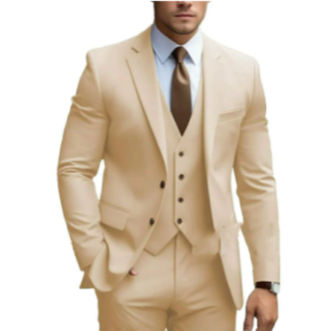 Victor | Men's Slim-Fit Three-Piece Formal Suit