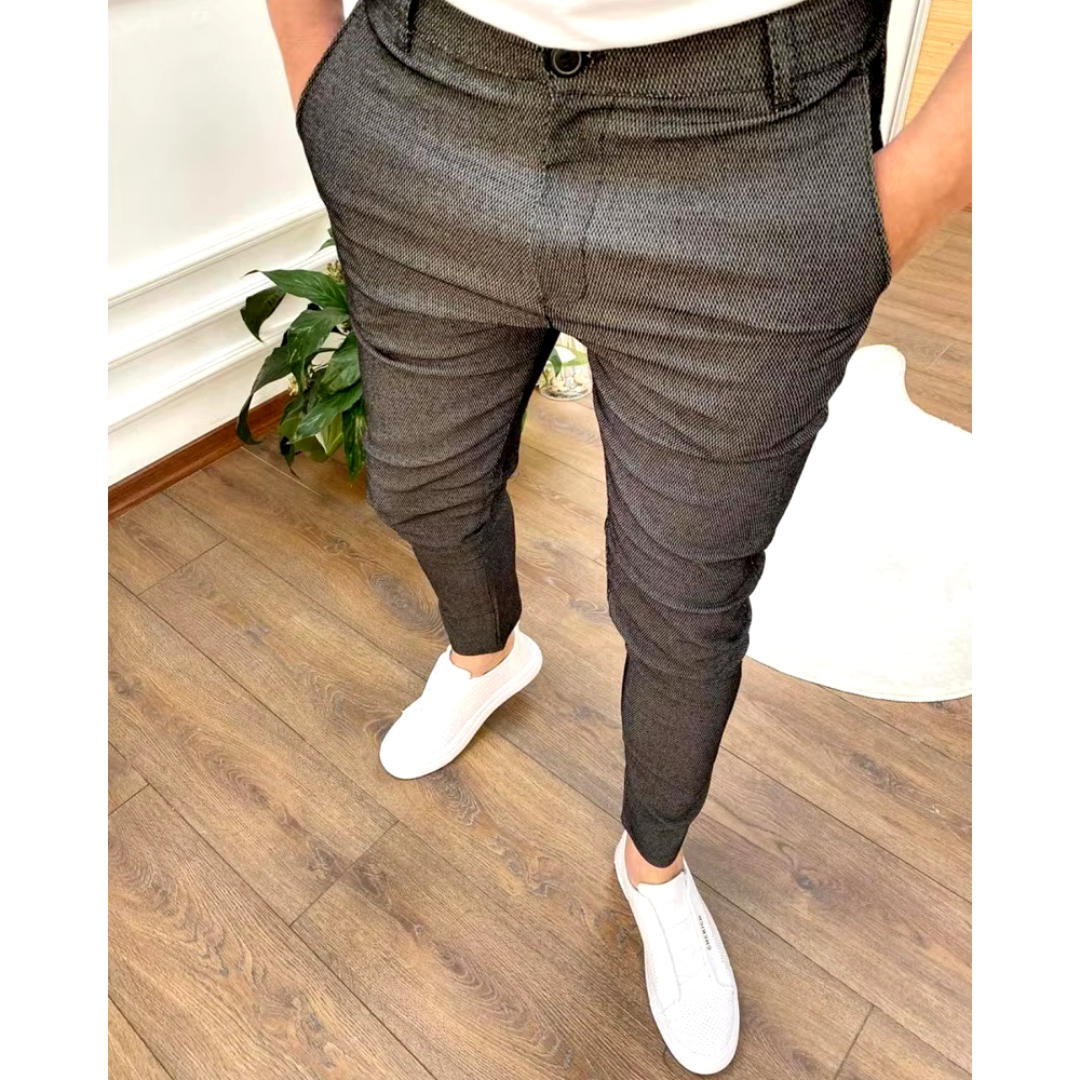 Leo | Men's Modern Slim Stretch Fit Trousers