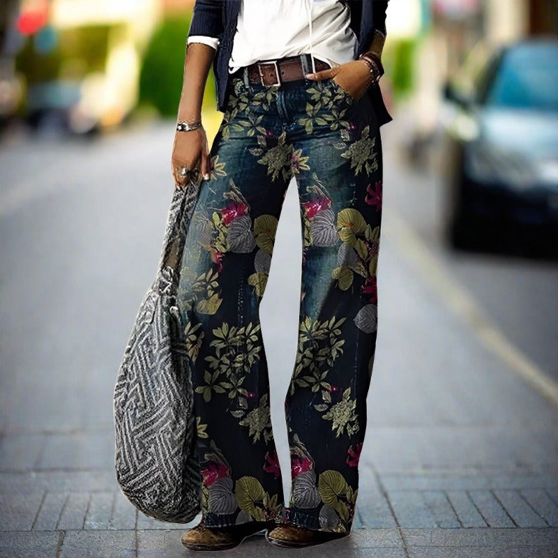 Elara | Women's Relaxed High-Waist Wide Leg Denim Jeans