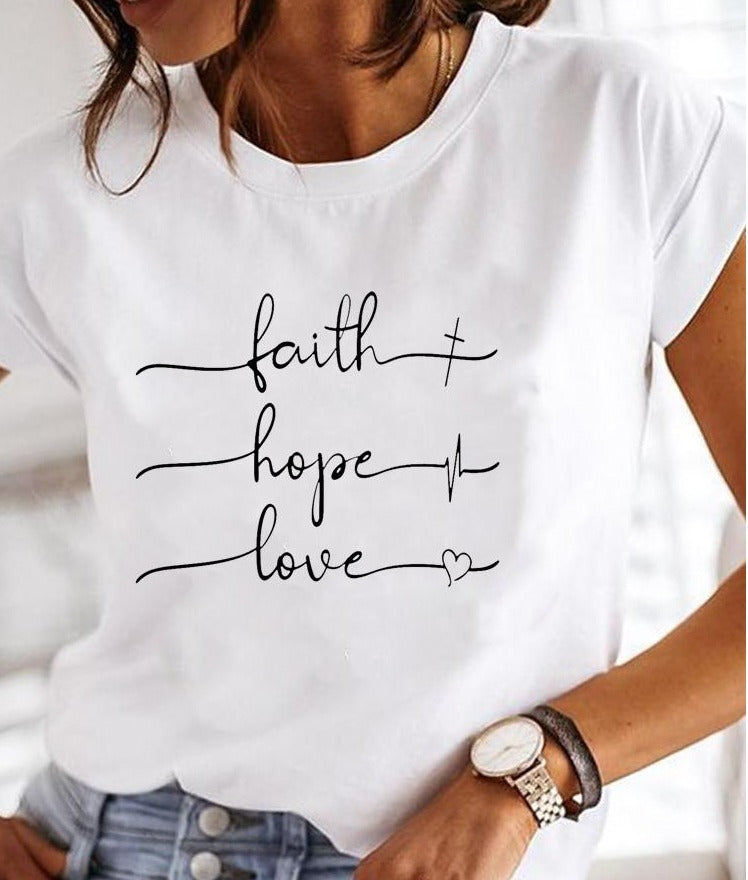 Clara | Women's Crew Neck Casual Summer T-Shirt