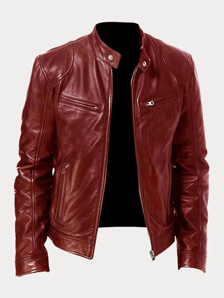 Ronan | Men's Classic Stand Collar Moto Biker Jacket