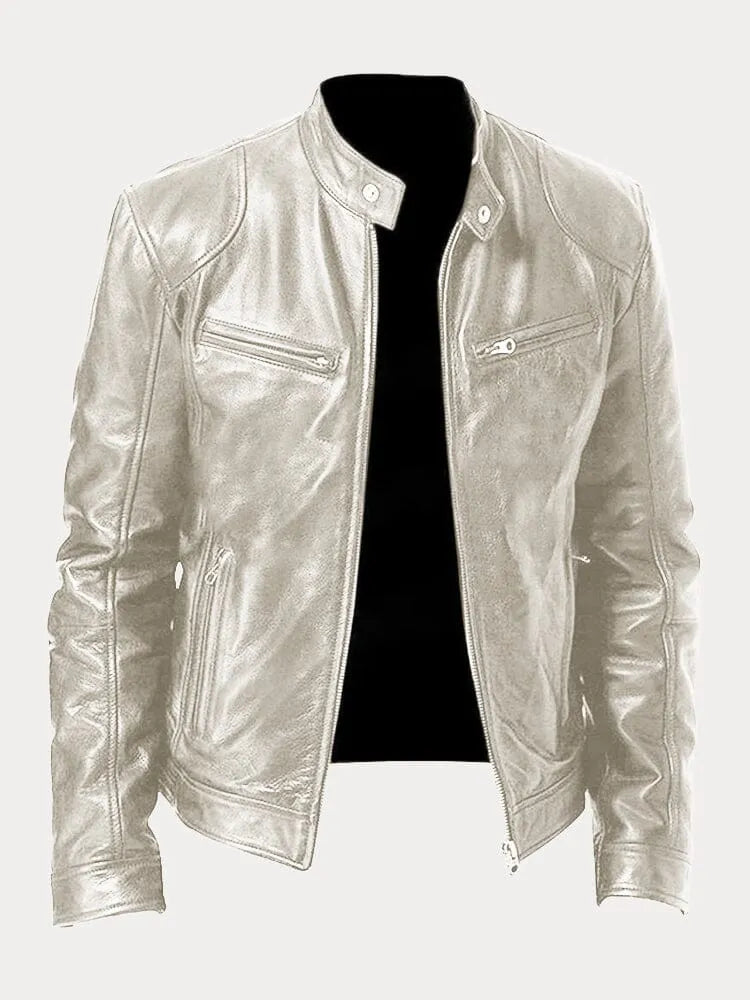 Ronan | Men's Classic Stand Collar Moto Biker Jacket