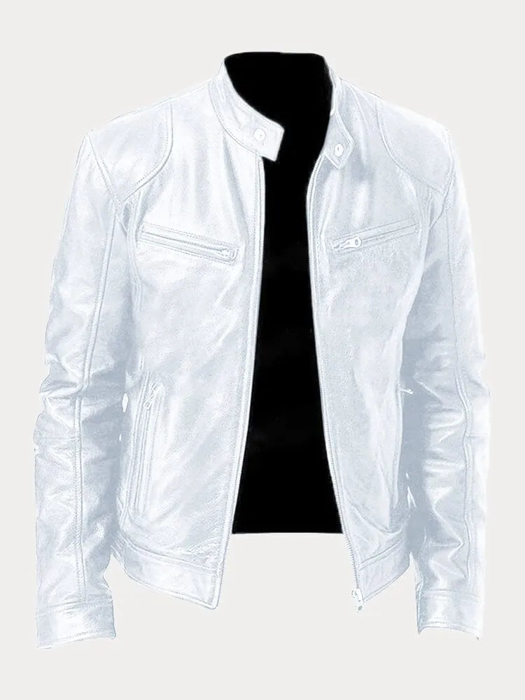 Ronan | Men's Classic Stand Collar Moto Biker Jacket