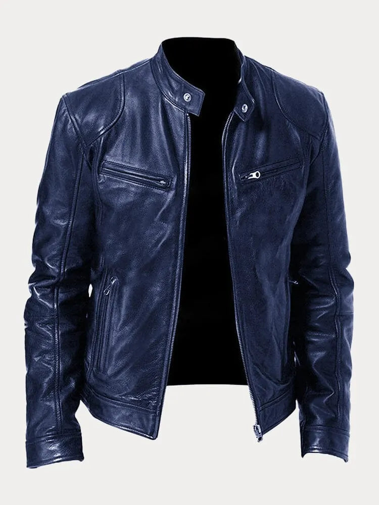 Ronan | Men's Classic Stand Collar Moto Biker Jacket