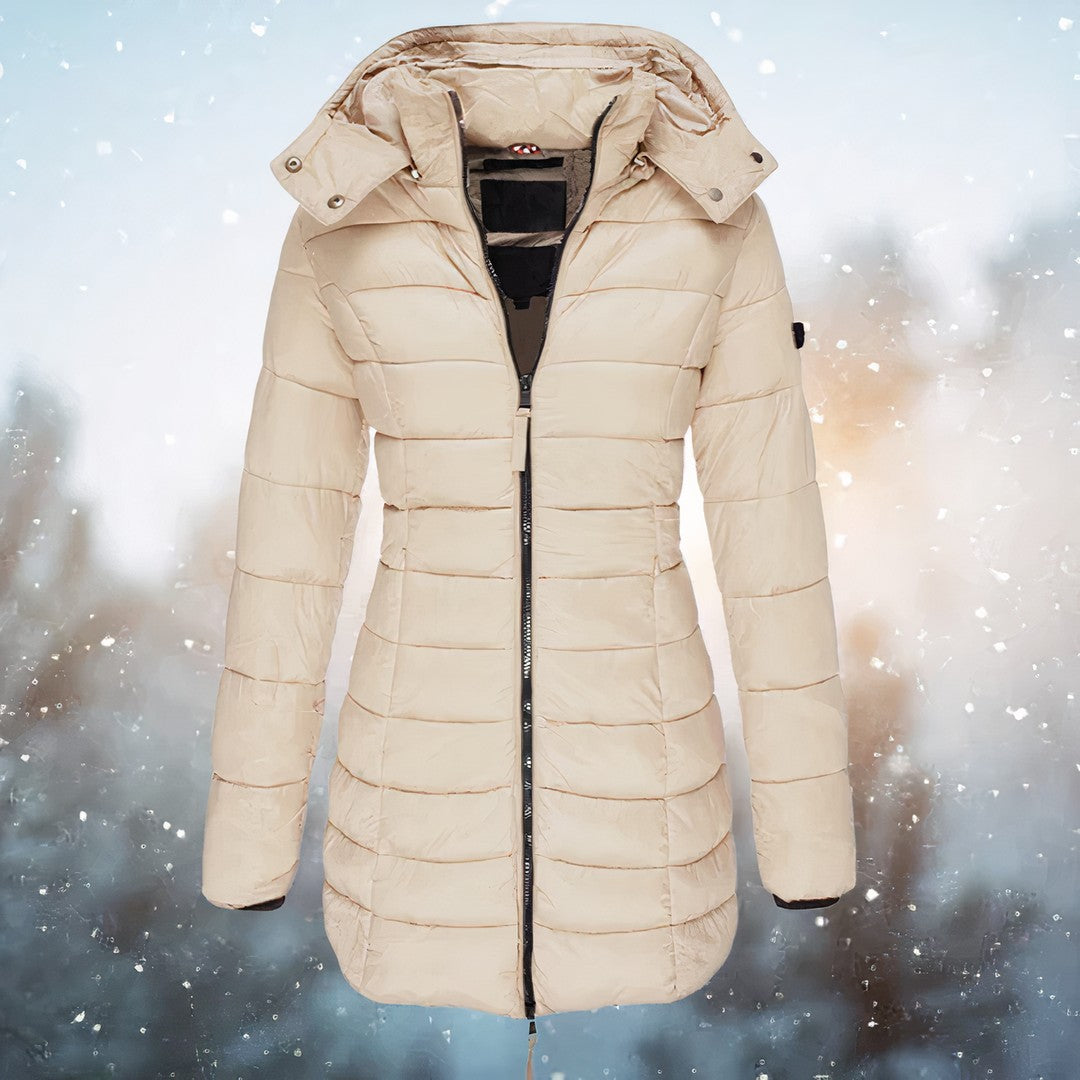 Woman wearing the Adeline women's tailored coat, 7 view