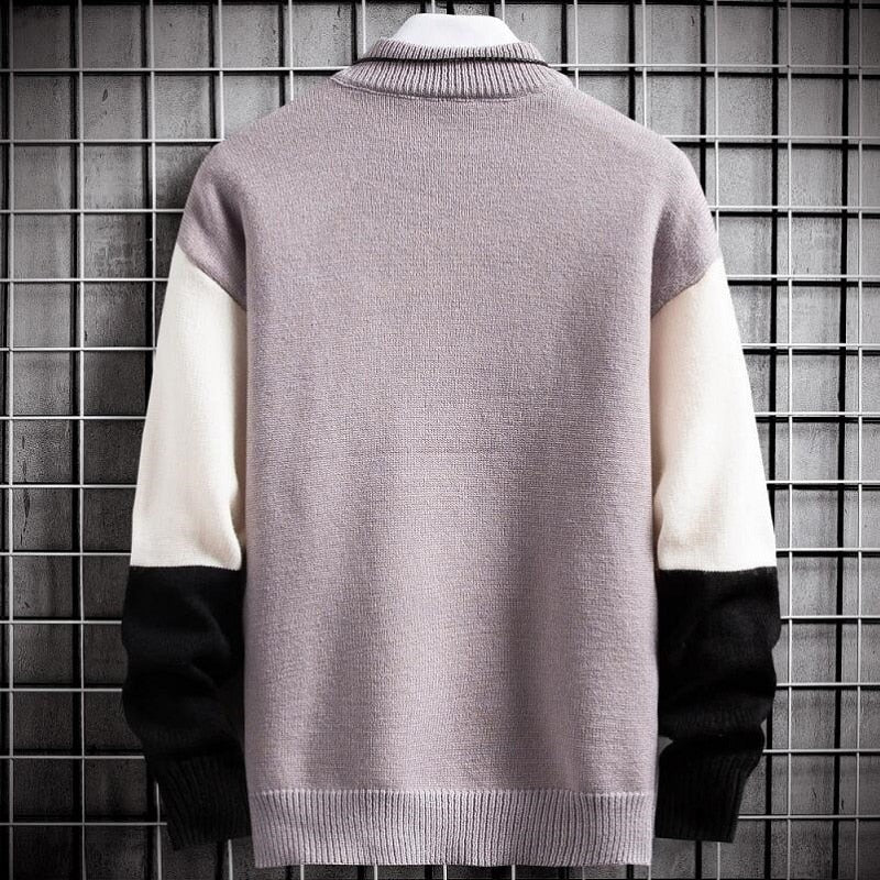 Patchwork panelled knitted pullover - product photo 4