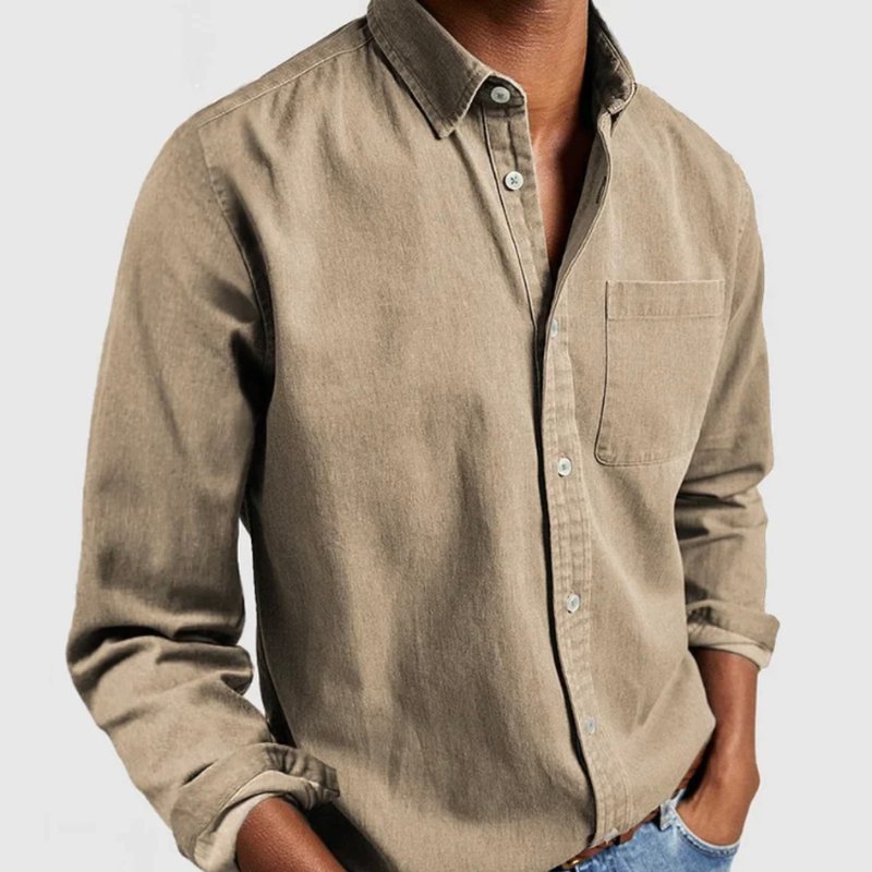 Ryder | Men's Vintage Style Button-Up Denim Shirt