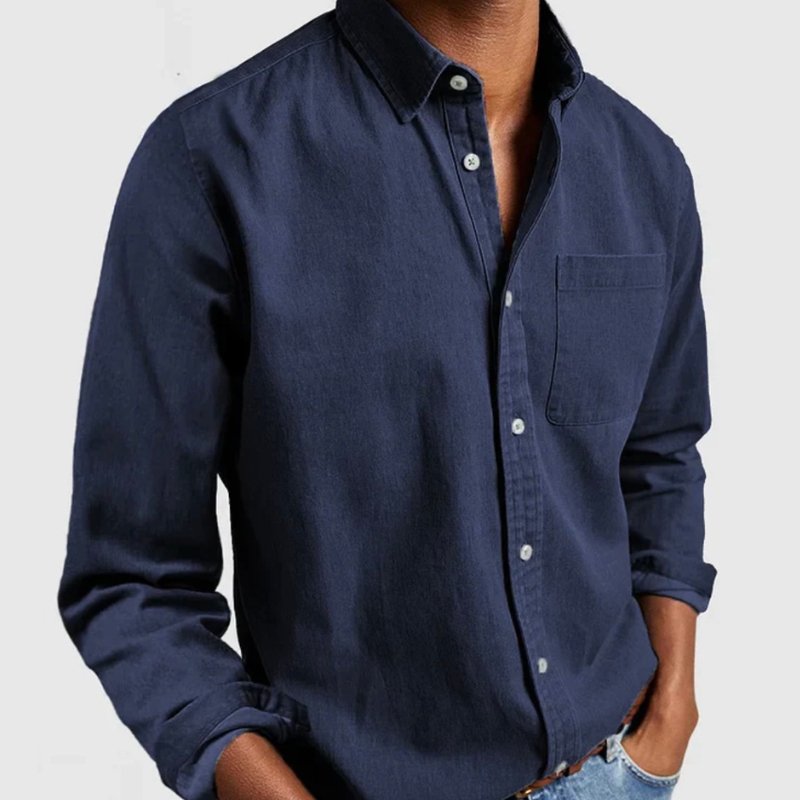 Ryder | Men's Vintage Style Button-Up Denim Shirt