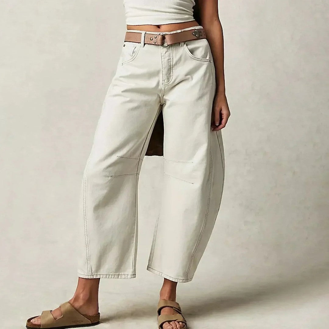 Woman wearing the Arden women's casual breathable pants, model view