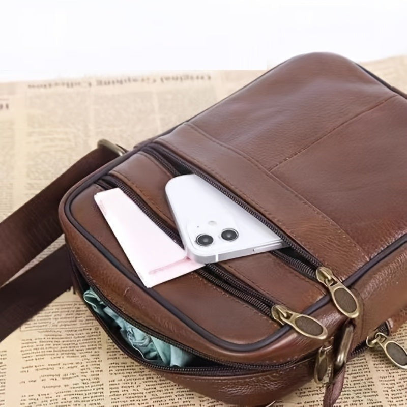 Full-grain leather crossbody bag - product photo 10