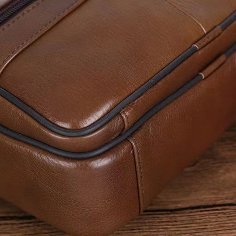 Full-grain leather crossbody bag - product photo 9