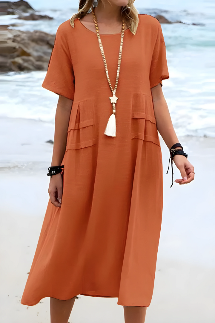 Freya | Women's Relaxed Fit Beach Midi Dress