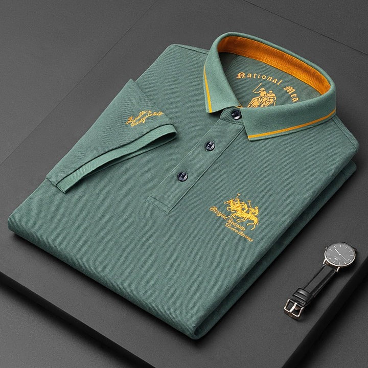 Men's pique polo shirt - product photo 1