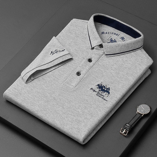 Men's pique polo shirt - product photo 2